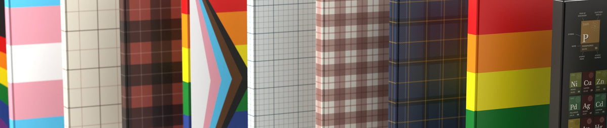 The Five Tales Press journal range — pattern, graphic and pride covers
