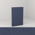 Navy linen edition [linen] — cloth hardcover with a foil-stamped spine, shown with a magnified swatch of the bookcloth