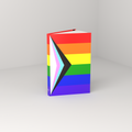 Progress casewrap hardcover journal, standing open — front 3/4 view